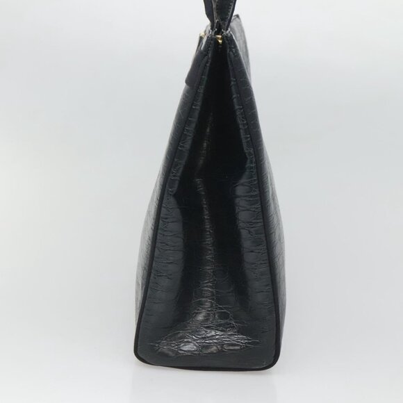 Salvatore Ferragamo Shoulder Bag Leather Navy Gold Auth - Picture 5 of 16